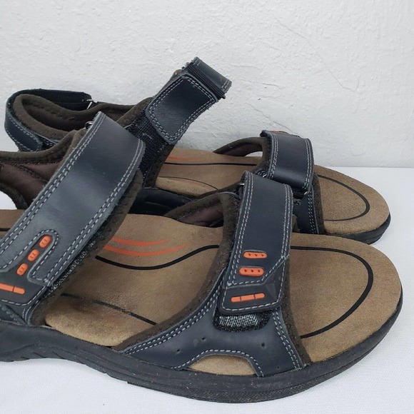 Orthofeet Black Cambria Diabetic Sandals Mens Comfort Shoes Walking - Picture 4 of 13